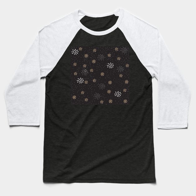 Snowflake Pattern Baseball T-Shirt by Countryside